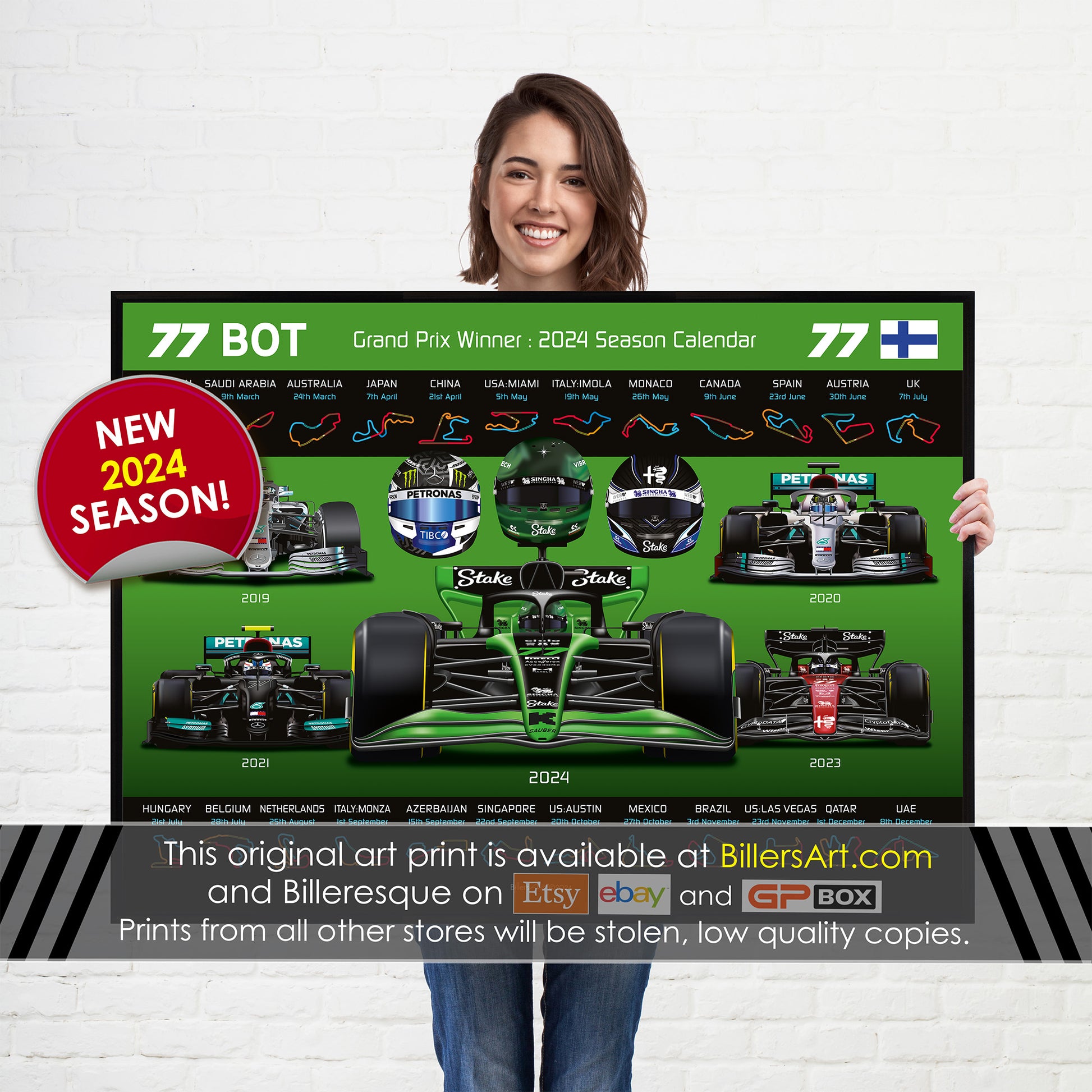 Bottas 2024 Calendar: Check Out All the Cool Photos Inside!