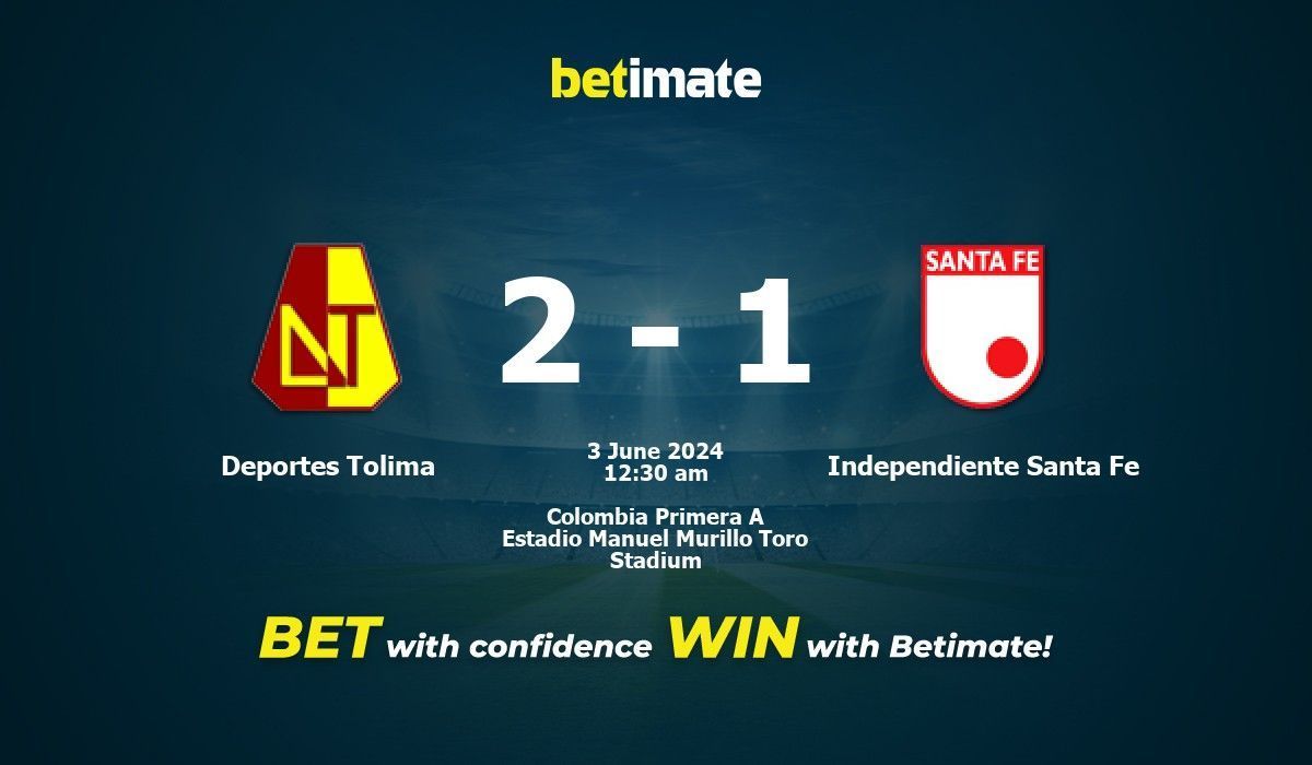 Tolima - Santa Fe: Who Will Win? Check Out Our Match Prediction and Preview
