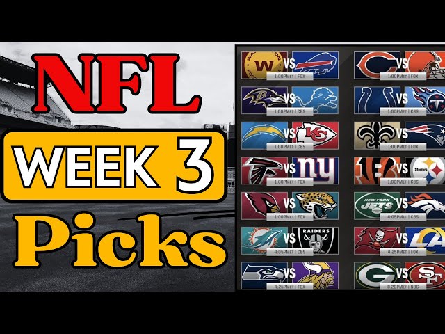 Week 3 NFL PickEm: Easy Picks to Help You Win