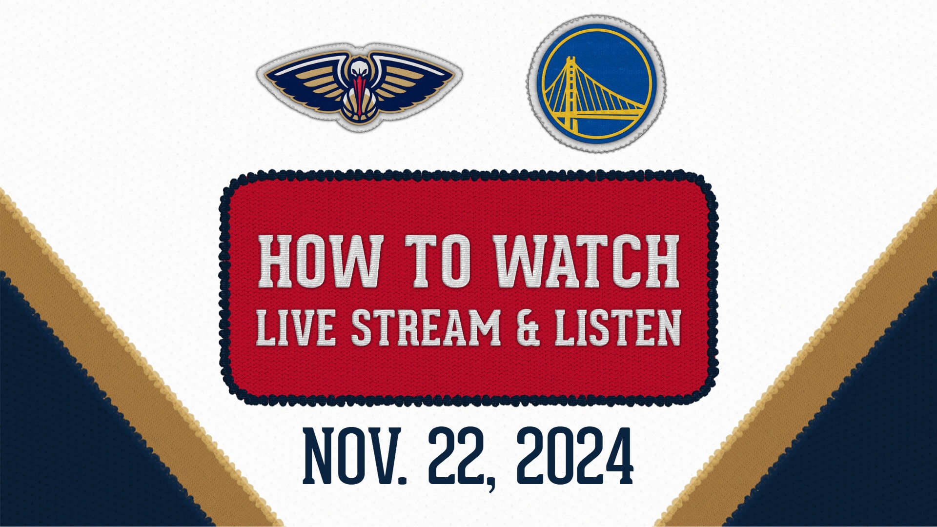 Where to watch New Orleans Pelicans Golden State Warriors live stream?