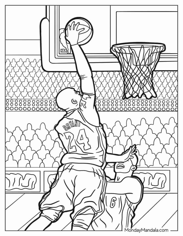 Download NBA Basketball Coloring Pages: Easy and Exciting Designs!