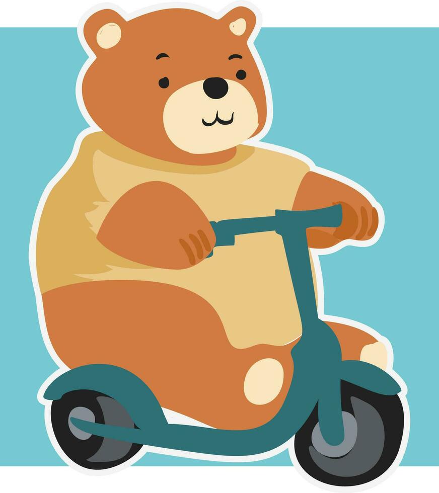 Ride with Style: Teddy Bear on Motorcycle - Adorable!