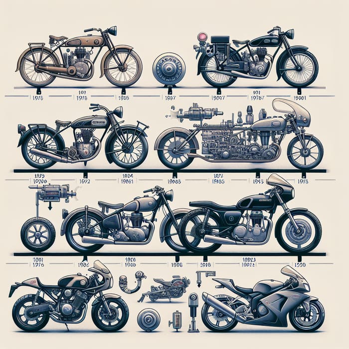History of Motorcycle Development & its evolution.
