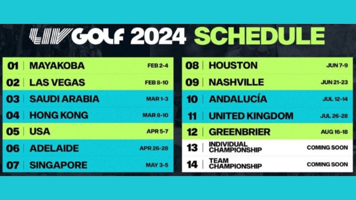 2024 Golf KO Schedule: The dates and vanues you need know.