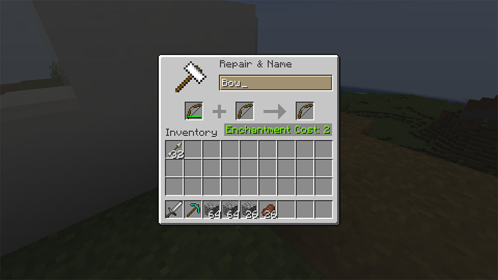 How to minecraft repair bow easily? (Follow these simple steps using an anvil)