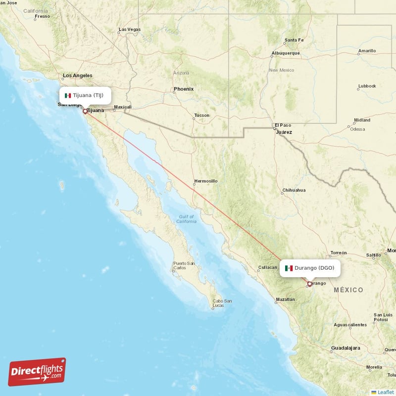 Last Minute Tijuana to Durango Flights Deals