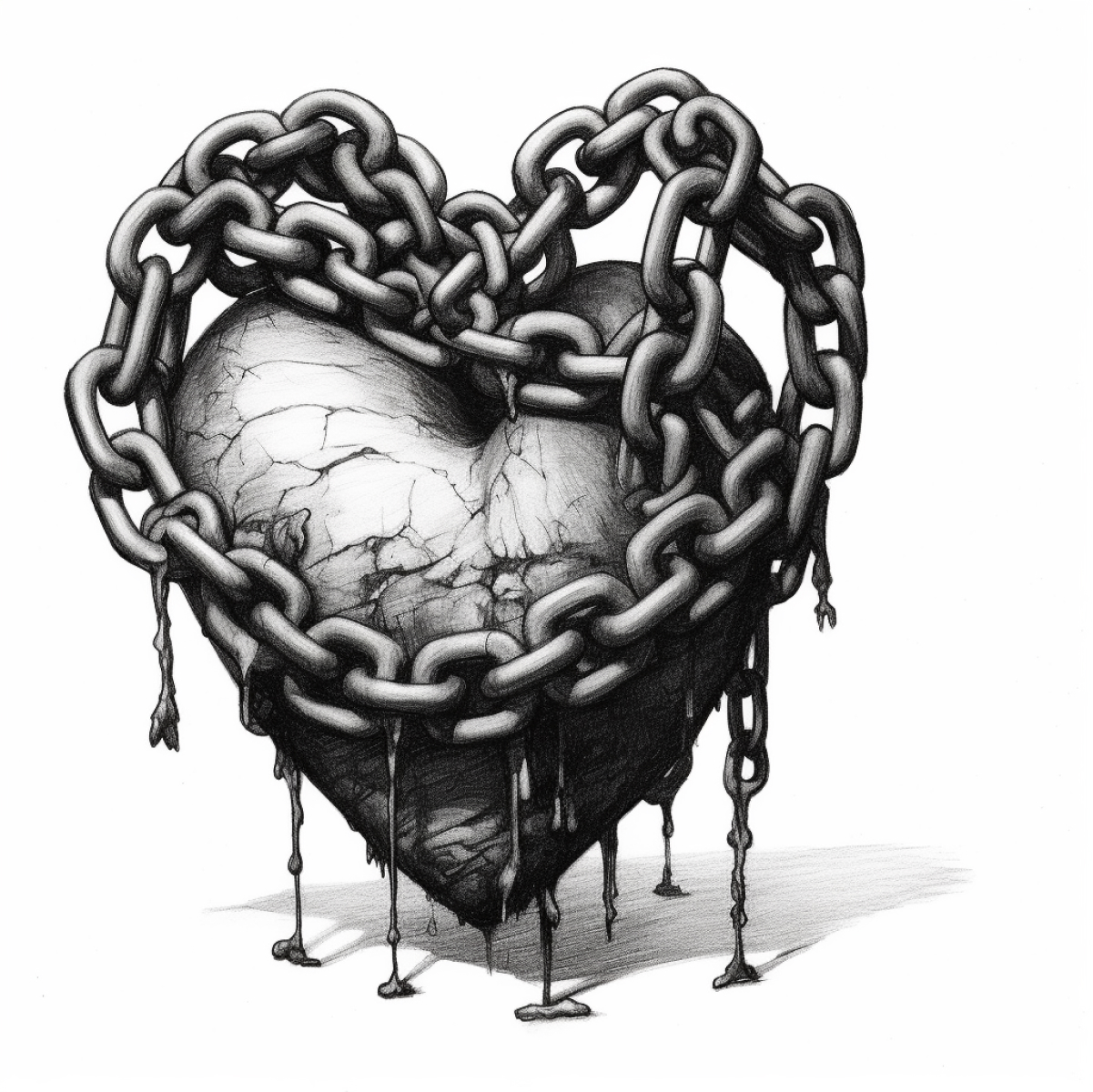 Is a black and white broken heart making you feel sad? Learn about the powerful emotions it shows.