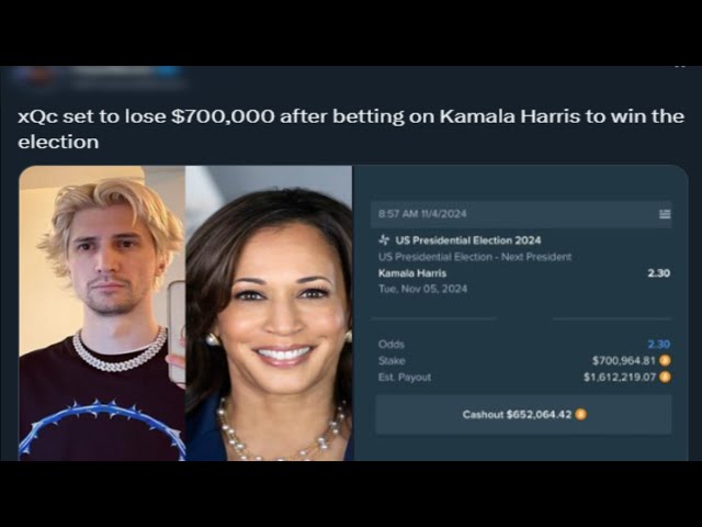 All about the xqc bet on kamala situation (Everything you absolutely need to know about this)