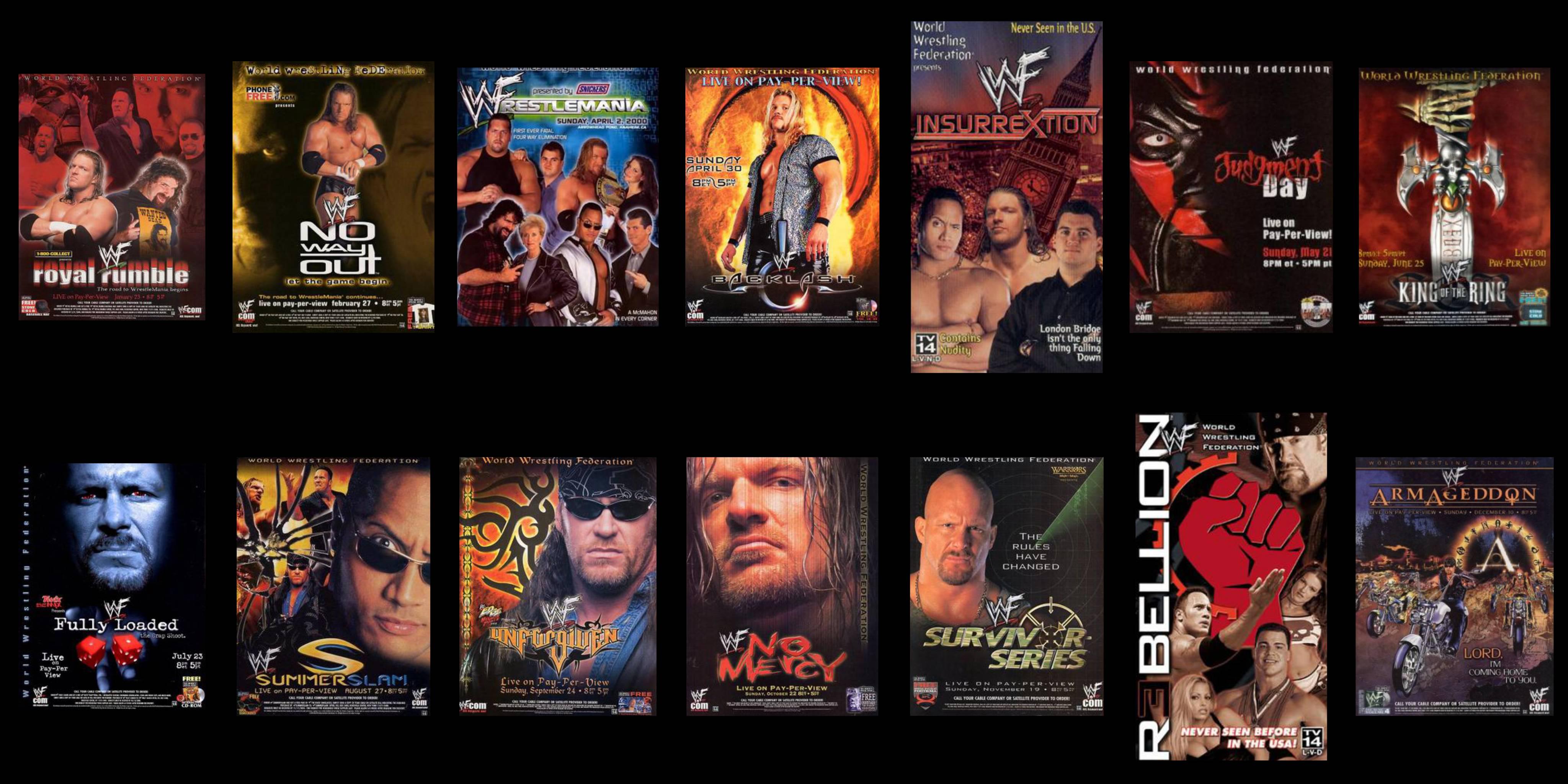 Whats on the wwe 2000 ppv list? Relive all the classic Attitude Era pay-per-view events from that time!