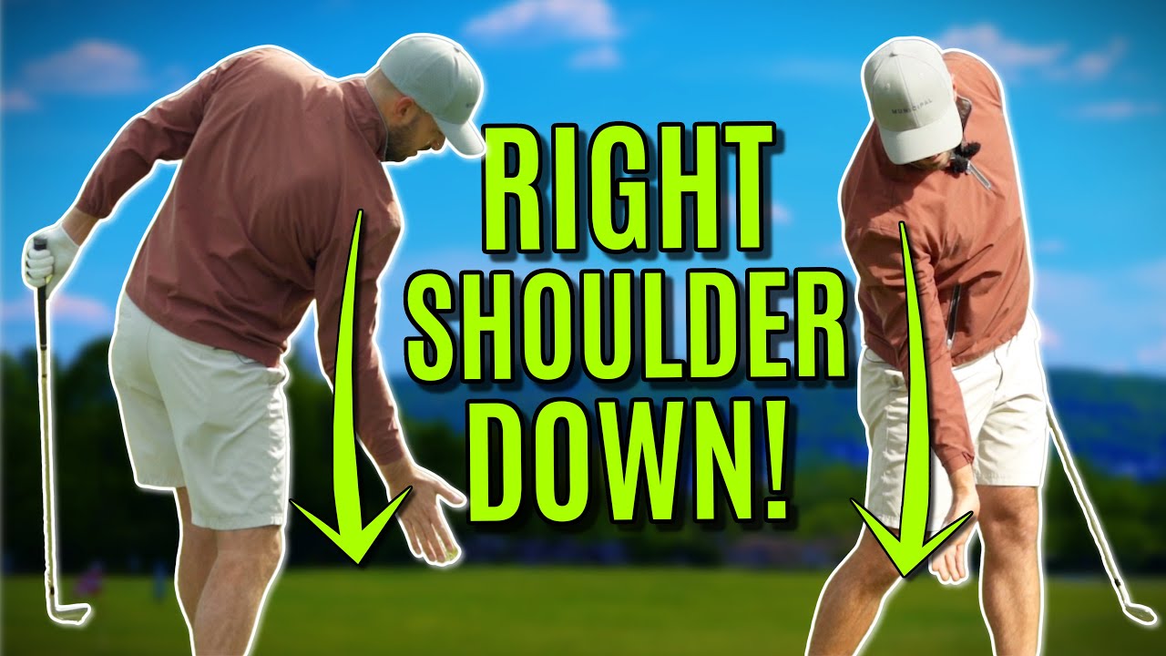Golf downswing right shoulder down explained: Why it happens and how to easily master the correct move.