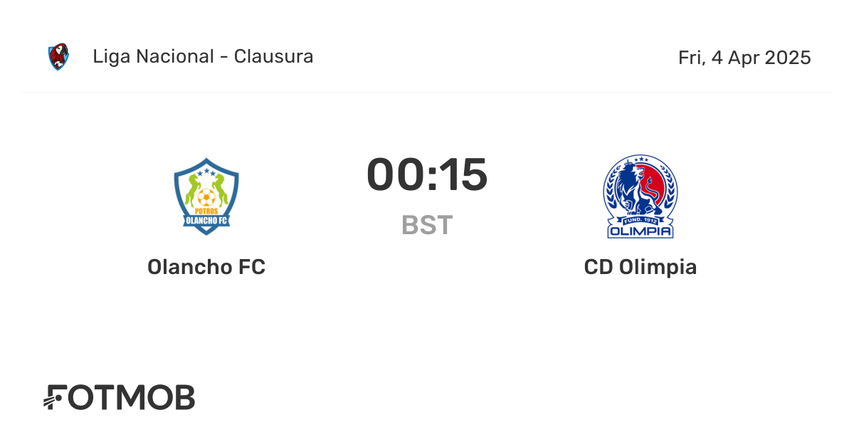 Club Deportivo Olimpia vs Olancho FC Stats: Who Wins?