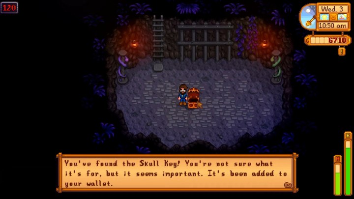 what the skull key does in stardew valley unlock hard mine levels