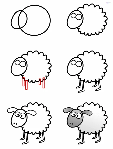 Simple Lamb Sketch Discover the Easiest Method to Draw