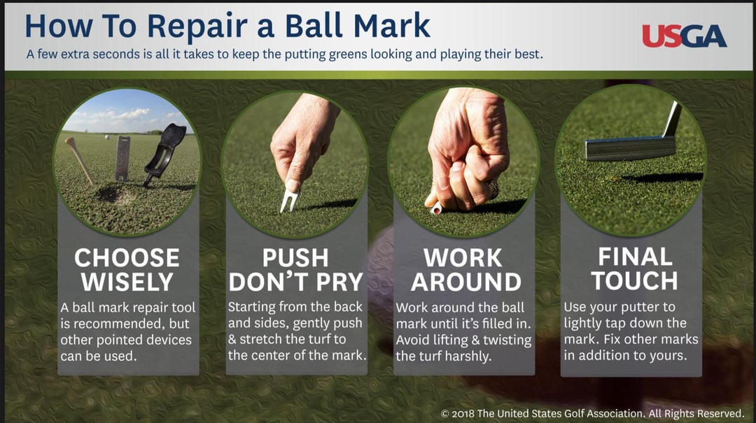 Quick guide on how to fix divots on green without damaging grass surface